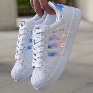 adidas Superstar White Iridescent Sneakers